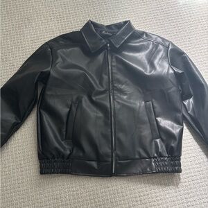 Black Faux Leather Jacket
